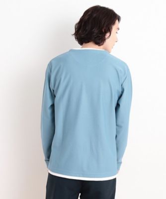 バスケット編みキーネックＴシャツ（２００２４１９１６４）