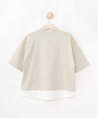【１００－１５０ｃｍ】アソートプリント裾レイヤード五分袖Ｔシャツ（２００２４１９２４３）