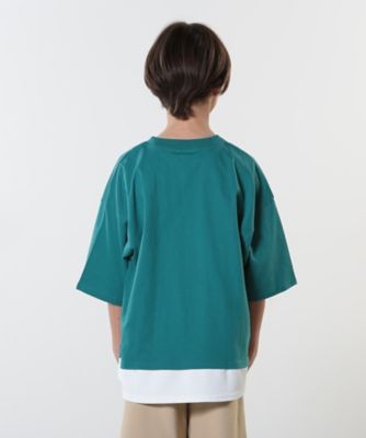 【１００－１５０ｃｍ】アソートプリント裾レイヤード五分袖Ｔシャツ（２００２４１９２４３）