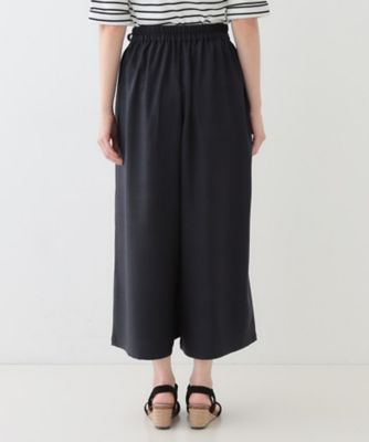【洗える／Ｓ－ＬＬ／洗濯後しわになりにくい】低身長さんにもおすすめ　麻調ガウチョパンツ（２００２４１９２７５）