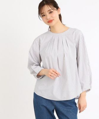 ＜Reflect (Women)＞【夏ＳＡＬＥ／Ｅ‐ＱＵＡＬＩＴＹ／手洗い可】タックディティールブラウス（２００２４１９３９９）