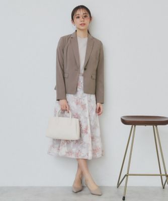 【Karen Millen】ストレッチ テーラード セットアップ セットアップ対応】七分袖ジャケット / ニュートラルストレッチ