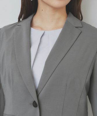 【Karen Millen】ストレッチ テーラード セットアップ セットアップ対応】七分袖ジャケット / ニュートラルストレッチ