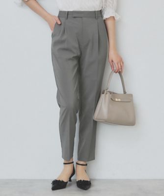 ＜index (Women)＞ストレッチテーパードパンツ／セットアップ対応【洗濯機洗い可／抗ピル／接触冷感】（２００２４１９４０５）