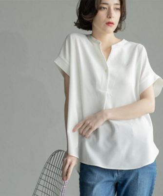 《７色展開／ＳＳ－ＬＬサイズ》ストレッチスキッパーブラウス／セットアップ対応【洗濯機洗い可／防シワ】（２００２４１９４６８）