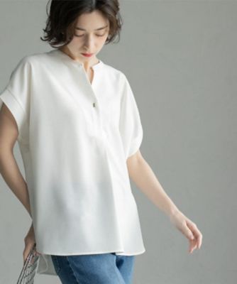 《７色展開／ＳＳ－ＬＬサイズ》ストレッチスキッパーブラウス／セットアップ対応【洗濯機洗い可／防シワ】（２００２４１９４６８）