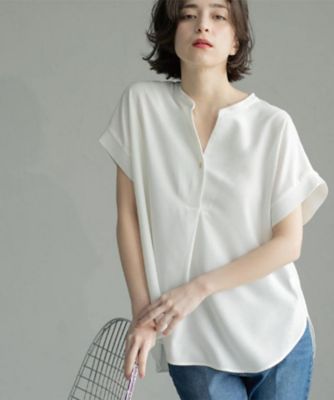 《７色展開／ＳＳ－ＬＬサイズ》ストレッチスキッパーブラウス／セットアップ対応【洗濯機洗い可／防シワ】（２００２４１９４６８）