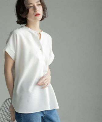 《７色展開／ＳＳ－ＬＬサイズ》ストレッチスキッパーブラウス／セットアップ対応【洗濯機洗い可／防シワ】（２００２４１９４６８）