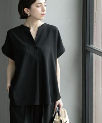 《７色展開／ＳＳ－ＬＬサイズ》ストレッチスキッパーブラウス／セットアップ対応【洗濯機洗い可／防シワ】（２００２４１９４６８）