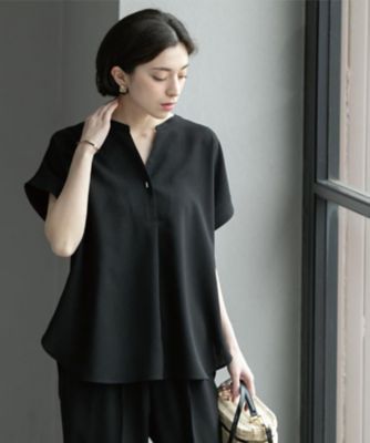 《７色展開／ＳＳ－ＬＬサイズ》ストレッチスキッパーブラウス／セットアップ対応【洗濯機洗い可／防シワ】（２００２４１９４６８）
