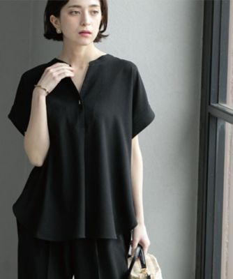 《７色展開／ＳＳ－ＬＬサイズ》ストレッチスキッパーブラウス／セットアップ対応【洗濯機洗い可／防シワ】（２００２４１９４６８）
