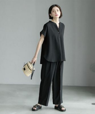 《７色展開／ＳＳ－ＬＬサイズ》ストレッチスキッパーブラウス／セットアップ対応【洗濯機洗い可／防シワ】（２００２４１９４６８）