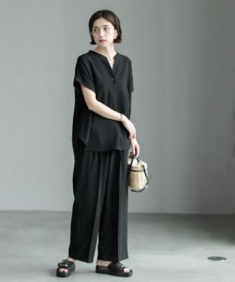 《７色展開／ＳＳ－ＬＬサイズ》ストレッチスキッパーブラウス／セットアップ対応【洗濯機洗い可／防シワ】（２００２４１９４６８）
