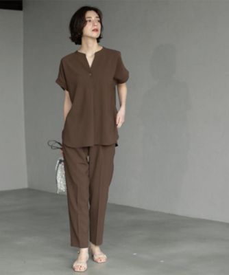 《７色展開／ＳＳ－ＬＬサイズ》ストレッチスキッパーブラウス／セットアップ対応【洗濯機洗い可／防シワ】（２００２４１９４６８）