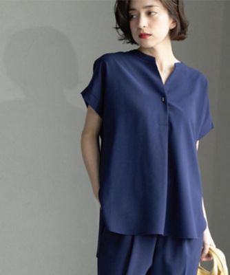 《７色展開／ＳＳ－ＬＬサイズ》ストレッチスキッパーブラウス／セットアップ対応【洗濯機洗い可／防シワ】（２００２４１９４６８）