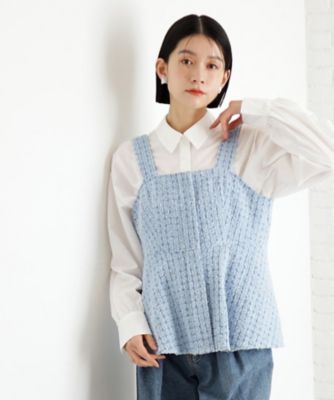 GatheringTapeDenimBustier/ギャザーテープデニムビスチェ デニムビスチェSET UP（2002405952） | GROVE