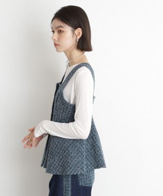 GatheringTapeDenimBustier/ギャザーテープデニムビスチェ Gathering Tape Denim Bustier｜調節可能なデニムビスチェ – MARTE