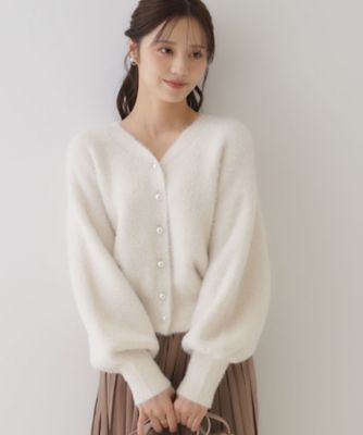 【春めく・ふわふわ】短毛フェザーカーディトップス（２００２４１９５３４）