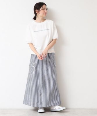 【美品】オフホワイト クロップド ロゴ 半袖カットソー レディース Tシャツ カットソー 半袖 クロップド丈 オフホワイト