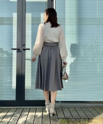 【きれいめ・美脚効果・通勤】ネオシャンブルラップ風スカート（２００２４２２２０６）