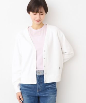 ＜Dessin (Women)＞【洗える】コットンジャージＶネックカーディガン（２００２４２２３３４）