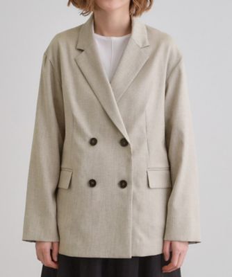 【美品】リネンライク ダブル ジャケット 洗える】リネンライクダブルジャケット（2002422533