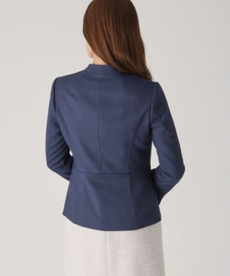 洗える／日本製／スーツ可】ノーカラージャケット