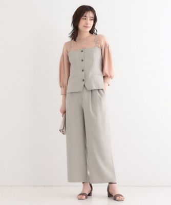 くーちゃん専用⭐︎シャビー　チェスト セットアップ可】コーデが華やぐ 大人の麻調キャミビスチェ