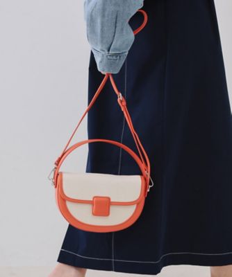 【SALE】OPAQUE.CLIP (Women)/オペークドットクリップ キャンバストリミングデザインバッグ(2002423020) オレンジ067 ハンドバッグ【三越伊勢丹/公式】