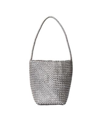 ＜HIROFU (Women)＞【ブレッツァバッファロー】レザーメッシュショルダーバッグ　Ｓ本革　ステッチ　メタリック（商品番号Ｐ２５－３６５０８）（２００２４２３２４１）