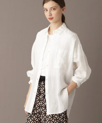 ＜DRESSTERIOR (Women)＞【人気定番／ラミー１００％】ガーメントダイラミーシャツ（２００２４２３３４１）