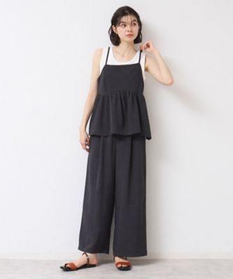 【セットアップ可能・洗える】タック入りワイドパンツ（Ｓ～Ｌ）（２００２４２３８８２）