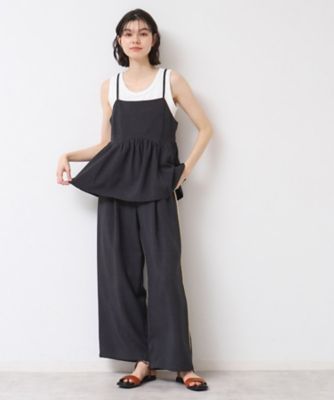 【セットアップ可能・洗える】タック入りワイドパンツ（Ｓ～Ｌ）（２００２４２３８８２）