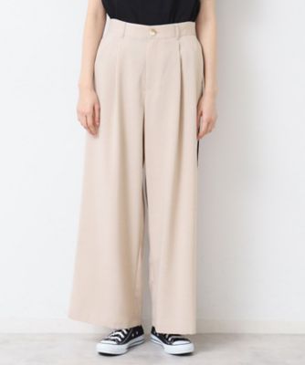 【セットアップ可能・洗える】タック入りワイドパンツ（Ｓ～Ｌ）（２００２４２３８８２）