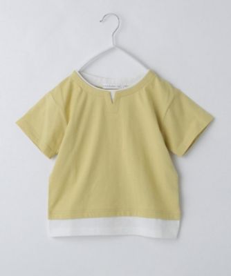 【１１０－１６０】キーネックレイヤード風Ｔシャツ／洗濯機ＯＫ（２００２４２３９１３）