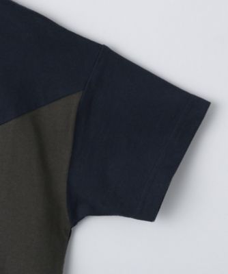 【１１０－１６０】斜め切替配色Ｔシャツ／洗濯機ＯＫ（２００２４２３９１４）