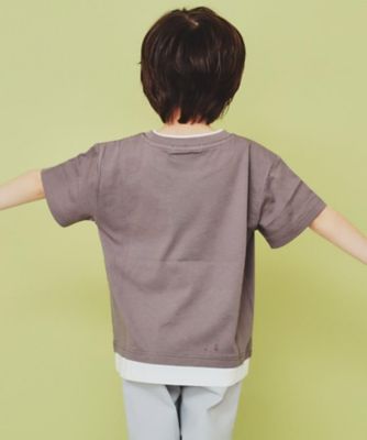 【１１０－１６０】レイヤー風ポケットＴシャツ／洗濯機ＯＫ（２００２４２３９１５）