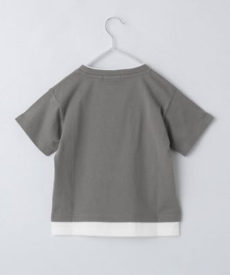 【１１０－１６０】レイヤー風ポケットＴシャツ／洗濯機ＯＫ（２００２４２３９１５）