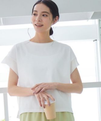 ＜Dessin (Women)＞【シリーズ累計８万枚！選べる５サイズ／６色展開／洗える】美光沢カットソー＜オンにもオフにもちょうどいい＞（２００２４２３９１８）