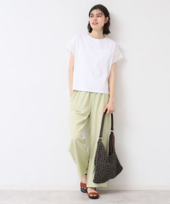 【シリーズ累計８万枚！選べる５サイズ／６色展開／洗える】美光沢カットソー＜オンにもオフにもちょうどいい＞（２００２４２３９１８）