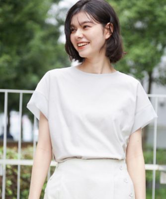 【シリーズ累計８万枚！選べる５サイズ／６色展開／洗える】美光沢カットソー＜オンにもオフにもちょうどいい＞（２００２４２３９１８）