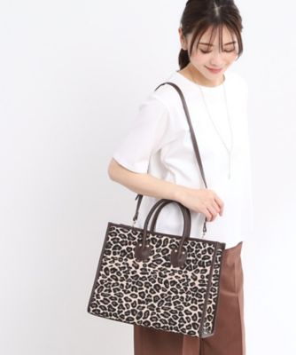 夏SALE／しっかり収納／ショルダー付き】レオパードジャ