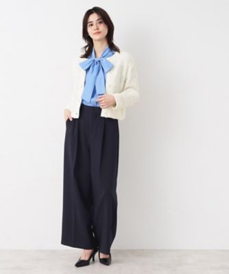 洗える】ニットツィードカーディガン（2002424242