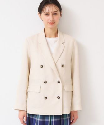 洗える】リネンライクダブルジャケット（S～L