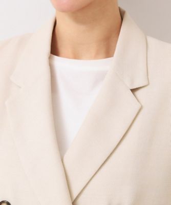 洗える】リネンライクダブルジャケット（S～L