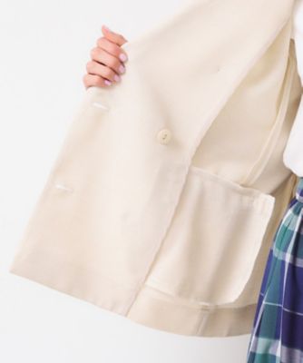 洗える】リネンライクダブルジャケット（S～L