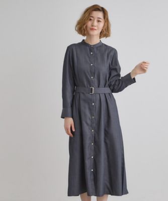 バックプリーツシャツワンピース（2002424258） | GROVE