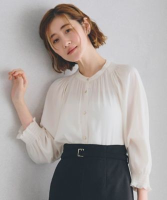 lourenドローストリング サテンブラウス lourenドローストリング サテンブラウス 商品一覧｜LOUNIE
