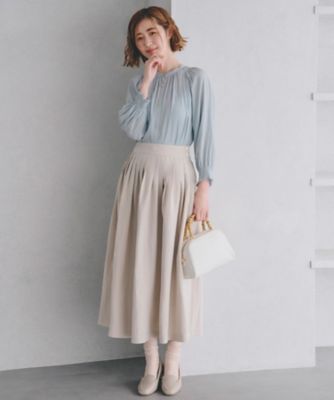 lourenドローストリング サテンブラウス ローレン ドローストリング サテン ブラウス 半袖 フリーサイズ
