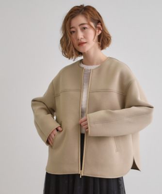 美品❣️2wayインディヴィブルゾン大きいサイズ23区アンタイトル自由区組曲ICB セール】 ウールリバー ストール付きノーカラーコート （その他